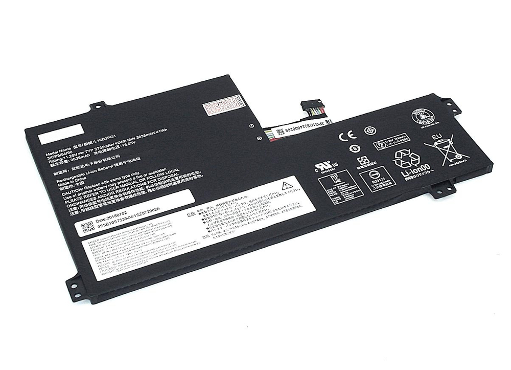Аккумуляторная батарея для ноутбука Lenovo 100e 100e-81ER (L18D3PG1) 11.25V 3735mAh