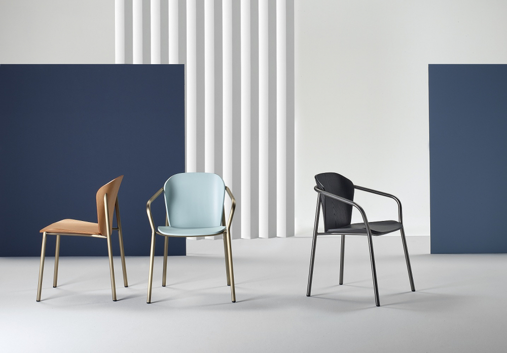 Стул деревянный Scab Design Finn Metal Wood, черный матовый никель, бук матовый аквамарин