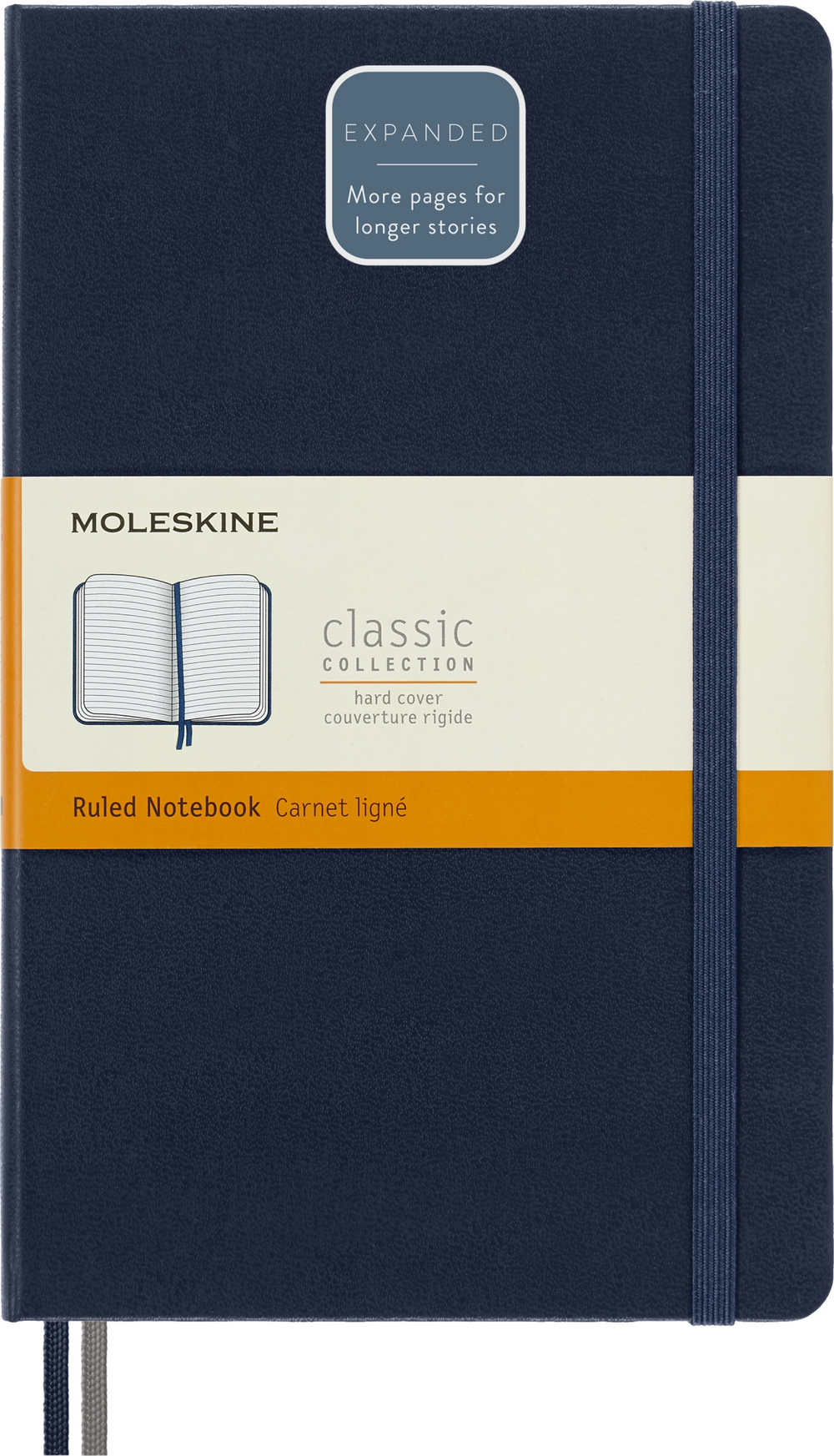 Блокнот Moleskine Classic Expended 13х21см 400стр. в линейку, твердая обложка, синий сапфир (QP060EXPB20)