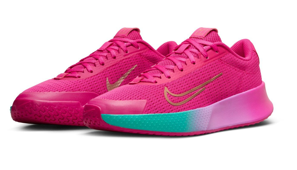 Женские Кроссовки теннисные Nike Vapor Lite 2 Premium - fireberry/multi-color/fierce pink/metallic red bronz