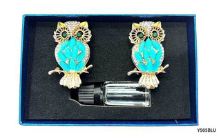 Ароматизатор-игрушка -на обдув- Совы -(жидк)- Y505-BLU синий