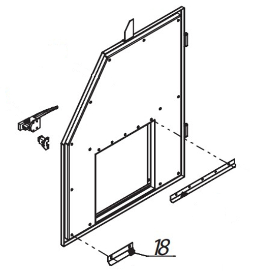 Планка проходной двери для камер contracor cab-135sd, артикул 82400037