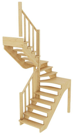 Лестница на второй этаж К-033м Левая