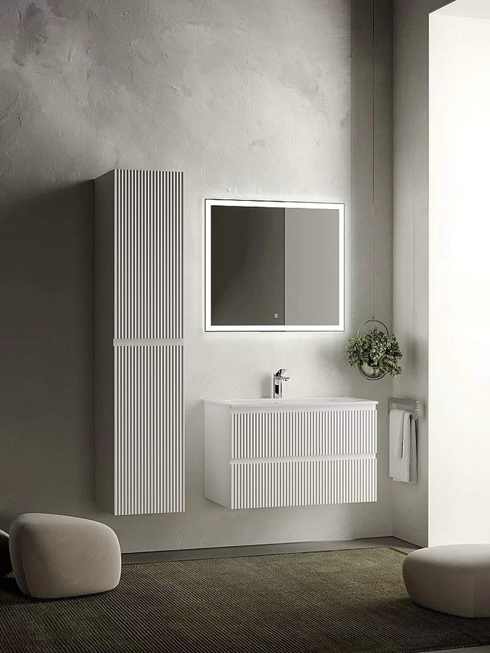 Тумба с раковиной Sancos SNOB R SNR80W 80 Bianco