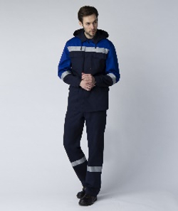 Костюм Эксперт-Антистат МВО NEW (тк.Смесовая,250) п/к, т.синий/васильковый