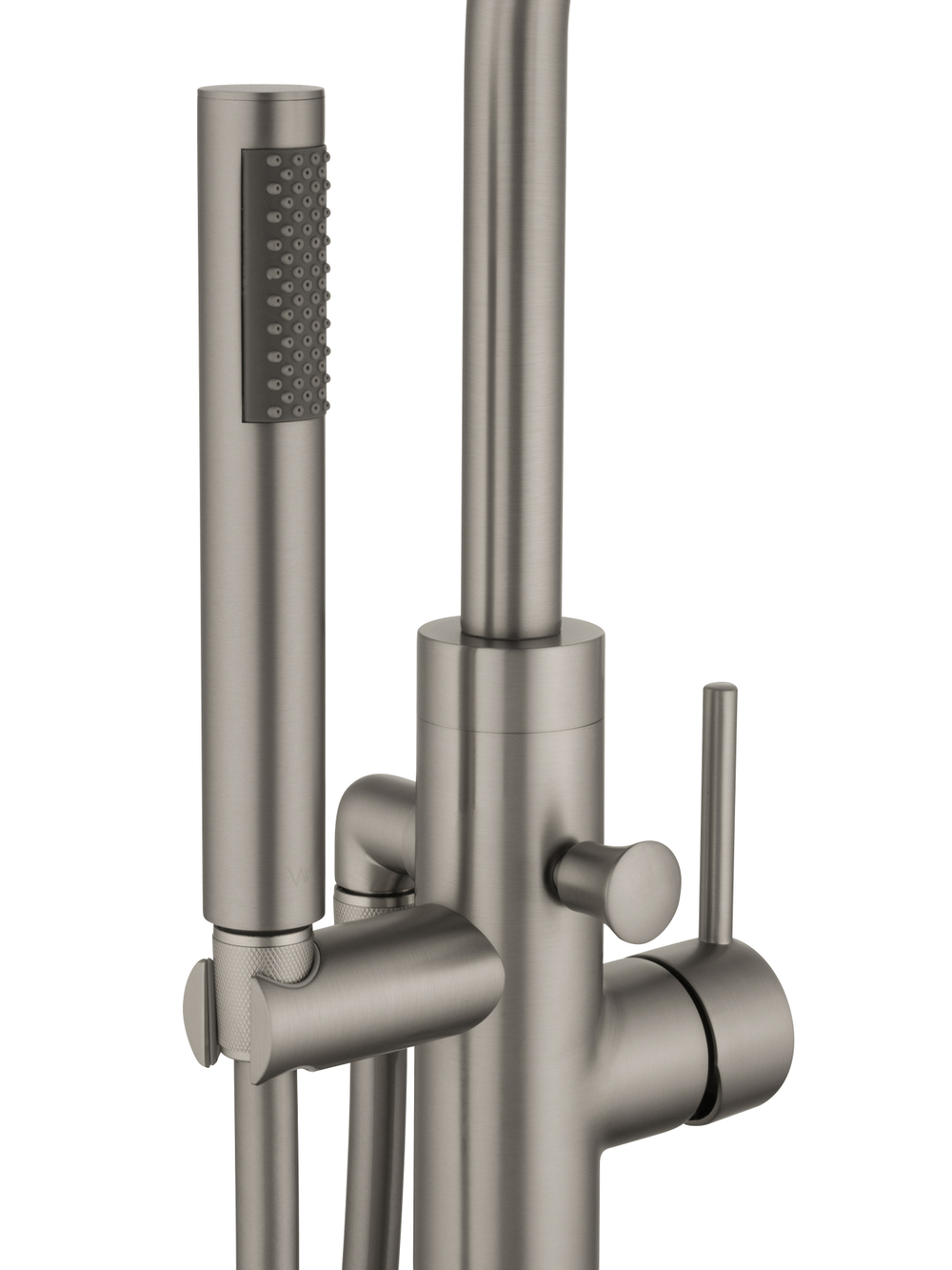 Смеситель для ванны напольного монтажа WONZON & WOGHAND STICK, Брашированный никель (WW-88649017-BN)