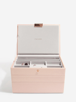 Органайзер для украшений и часов Stackers Classic Jewellery Box, 3 секции -Dove Grey & Rose (Navy Blue / темно-синий / Navy Blue / Органайзер с крышкой)