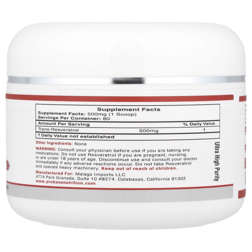 Probase Nutrition, Ресвератрол в порошке, 40 г (1,4 унции)