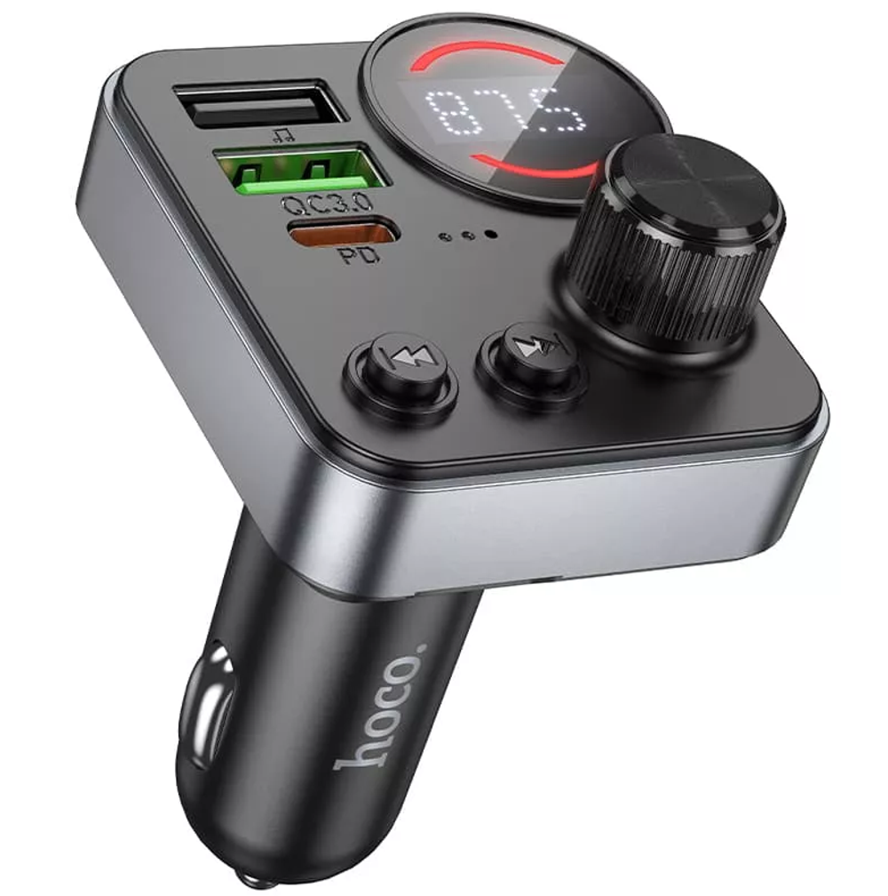 Автомобильный FM-трансмиттер HOCO E86 Bluetooth PD 30W +CQ 3.0(черный)