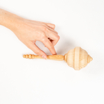 Деревянная погремушка из дерева сибирский кедр с наполнителем из пшена 0+ WT7