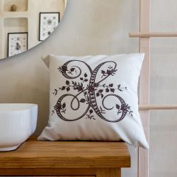 Арт-подушка Объект мечты Монограмма буквы X