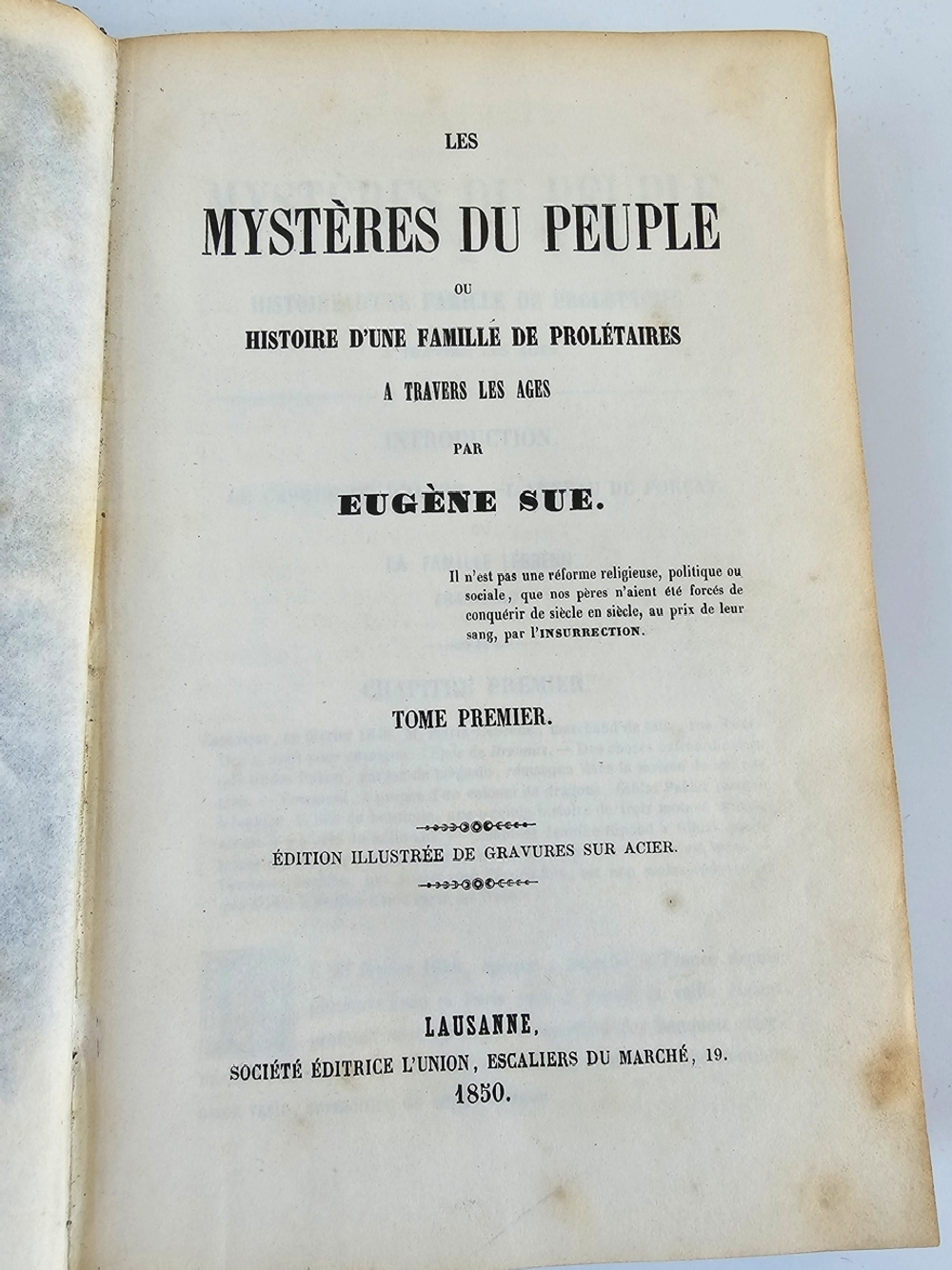 ""Mysteres du Peuple (Тайны народа)" в 4-х томах"   Eugene Sue (Эжен Сю)  1851 г.