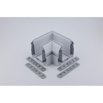 Трековый соединитель шинопровода угловой плоский для натяжного потолка APL.0284.10.04 белый Magnetic track 220 Aployt