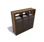 Урна "Эко", сосна, тик