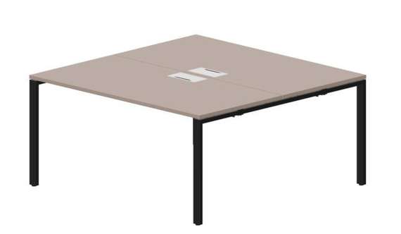 Составной стол Strike на 2 рабочих места 1580х1566х750мм (2 металлических аутлета)