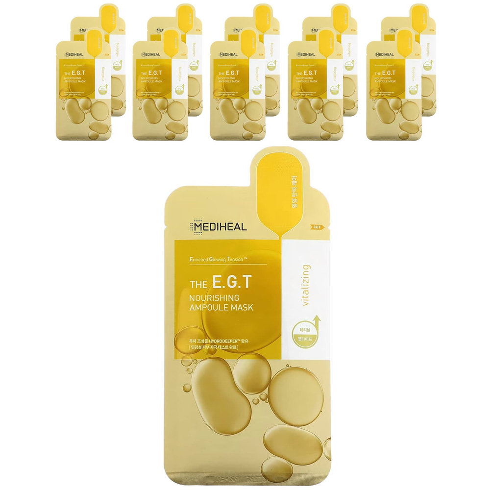 MEDIHEAL, The EGT, питательная маска-ампула, 10 шт., По 27 мл (0,91 жидк. унц.)