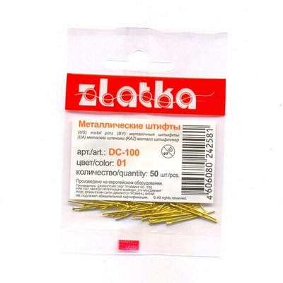 "Zlatka" Штифт "гвоздик" DC-100 24 мм №01 под золото