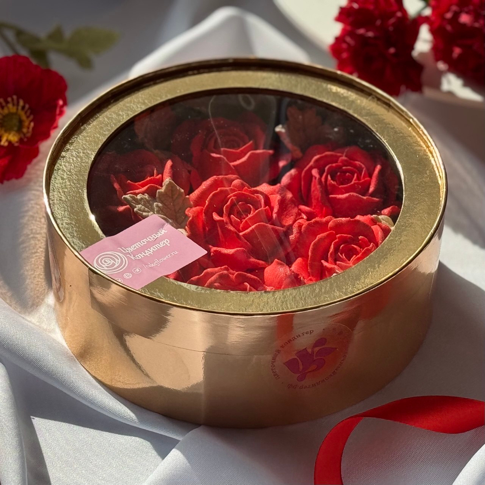 Букет зефира "Алые розы"