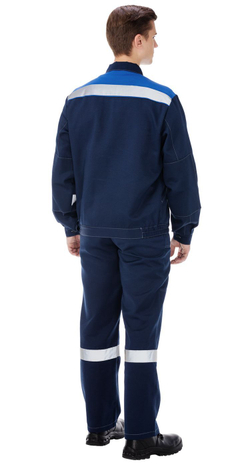 Костюм "ТИМБЕР" мужской (куртка и полукомбинезон), цвет: темно-синий с вас.