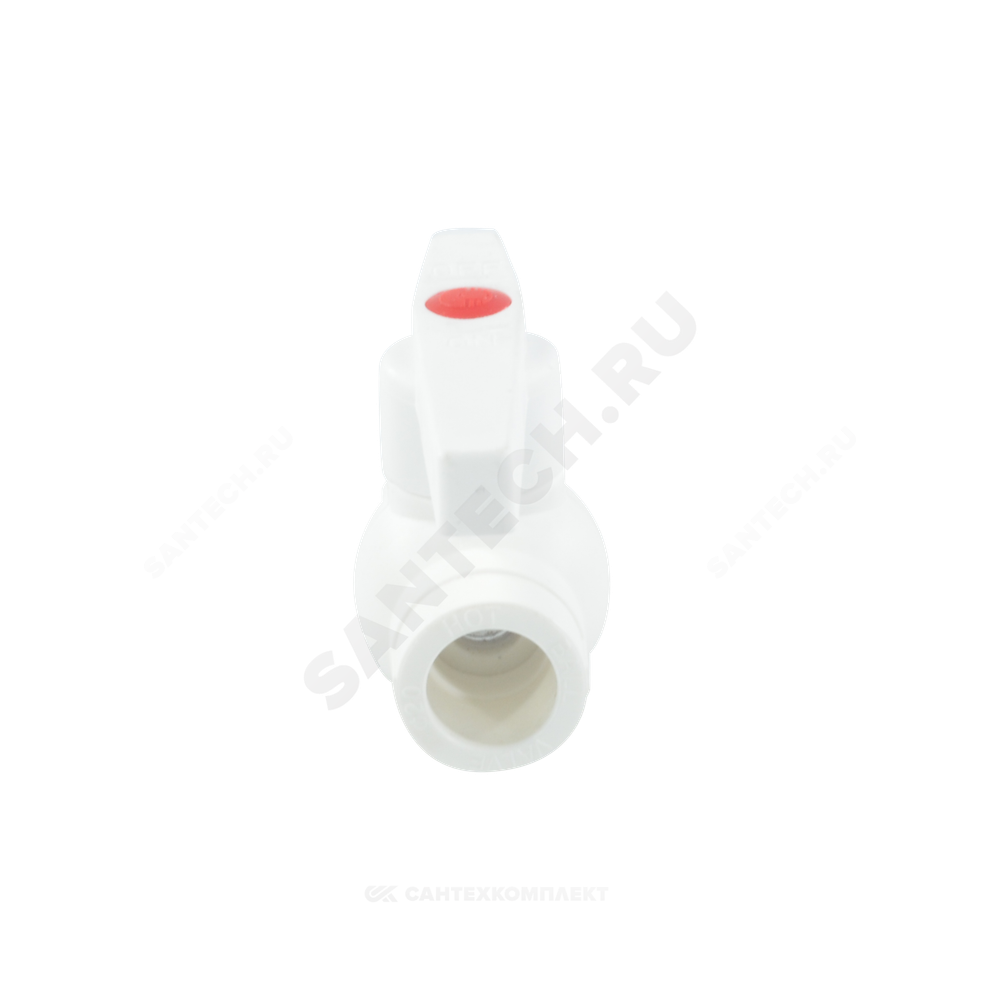Кран шаровой PP-R белый Дн 20 внутренняя пайка OPTIMA VALFEX VALF 10145020