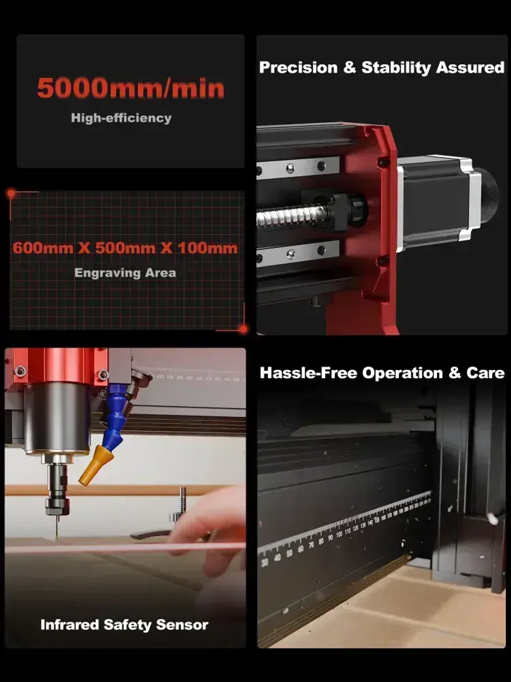 Twotrees фрезер по дереву TTC6050 Фрезерный станок с ЧПУ 3-осевой станок с ЧПУ СДЕЛАЙ САМ Лазерный гравер