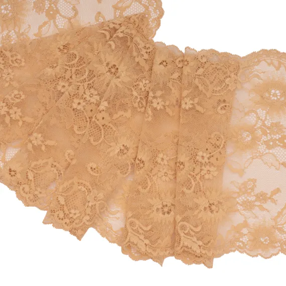 Кружево эластичное бежевое 21 см