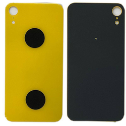 Задняя крышка для Apple iPhone Xr Желтый (стекло, широкий вырез под камеру) - Премиум