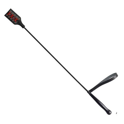 Стек с декоративной шнуровкой на хлопушке - 65 см. (Цвет: черный с красным)