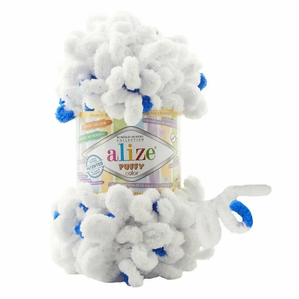 Пуффи колор (Puffy color) пряжа Alize 100%микрополиэстер 5х100г/9 м (6471)
