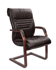 Кресло для посетителей Basel С коричневая кожа