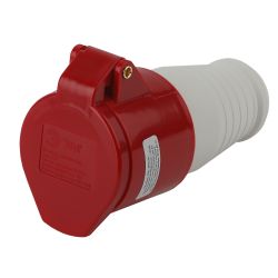 Розетка ЭРА R-16-3P-PE-IP44 переносная 214 3Р+РЕ 16А 380В IP44 | Силовые разъёмы