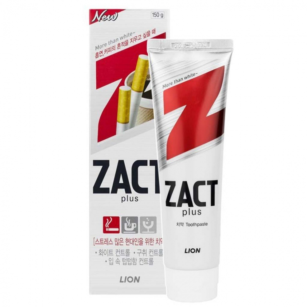 LION Зубная паста отбеливающая от налета кофе и табака LION "ZACT", 150 гр