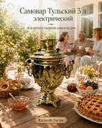 Самовар электрический 3л Тульский Латунь