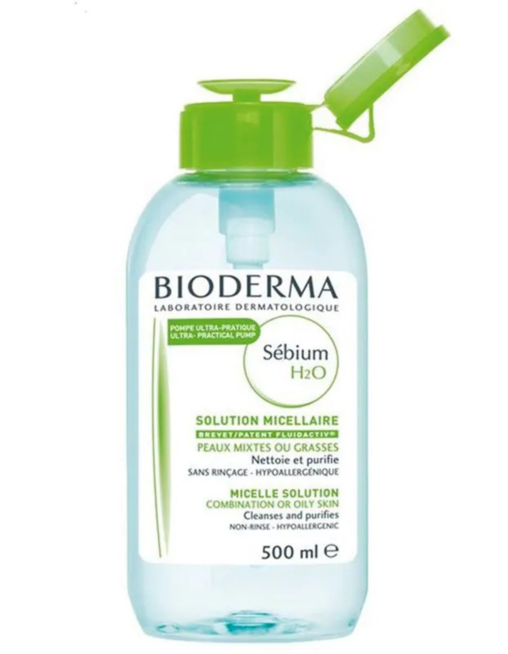 Вода мицелярная Bioderma Sebium H2O для лица, 500 мл