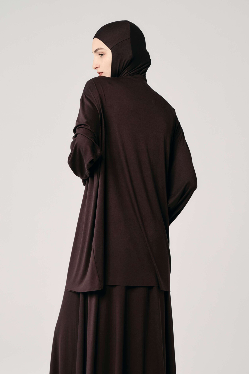 Лонгслив база коричневый