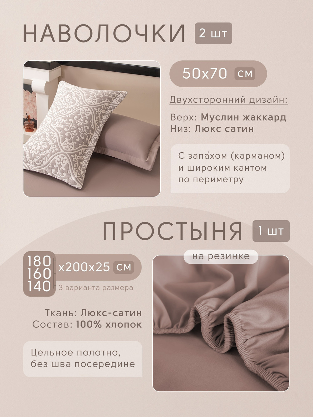 Комплект постельного белья на резинке с покрывалом Сатин Вуаль Авроры «Восточная мелодия»
