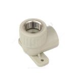 Угольник PP-R комбинированный серый Дн 20х3/4" ВР с креплением VALFEX 10120225Г