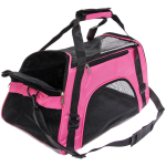 Сумка - переноска для животных «ЛЮБИМЫЙ БРО», цвет розовый, размер М, 46*24*25см/до 7кг (Пакет и Лейбл)