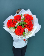 Французская роза Нина с альстромерией(00422)