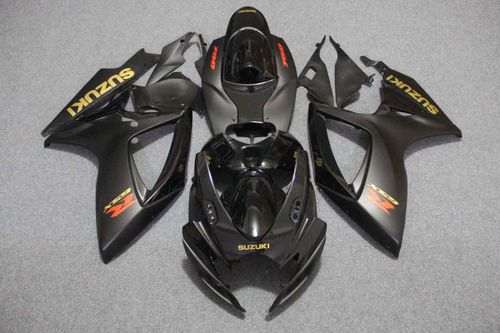Комплект пластика для мотоцикла Suzuki GSX-R600/750 06-07 Черный с Золотыми наклейками