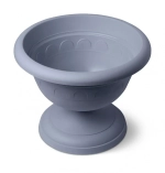 Вазон высокий пластиковый 2л d-22см «Колывань» серый С144СЕР