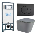 Унитаз с инсталляцией WeltWasser MARBERG 507 + SALZBACH 043 MT-GR + MAR 507 RD MT-BL