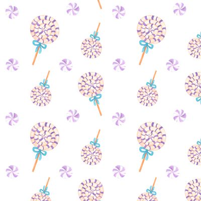 Леденец на палочке с голубым бантом