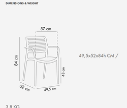 Кресло пластиковое LOUISE-XL Armchair