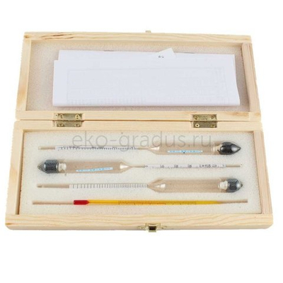 Набор ареометров (спиртометров) АСП-3 в футляре (уценка)