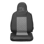 Чехлы Scania 6 серия (экокожа, черный, серая вставка)