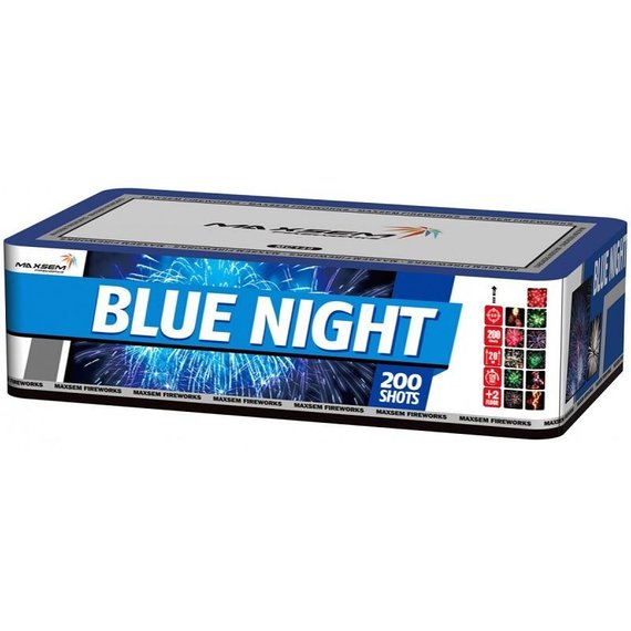 Батарея салютов BLUE NIGHT FIRE (200/0,8) MC149