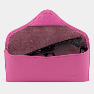 Футляр для очков Vision из кожи сафьяно, цвета фуксия