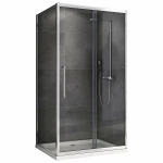 Душевой уголок ABBER Schwarzer Diamant AG30100H-S85 100x85 стекло прозрачное/профиль хром