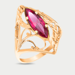 Кольцо для женщин с фианитами из розового золота 585 пробы (арт. 1654ас1)
